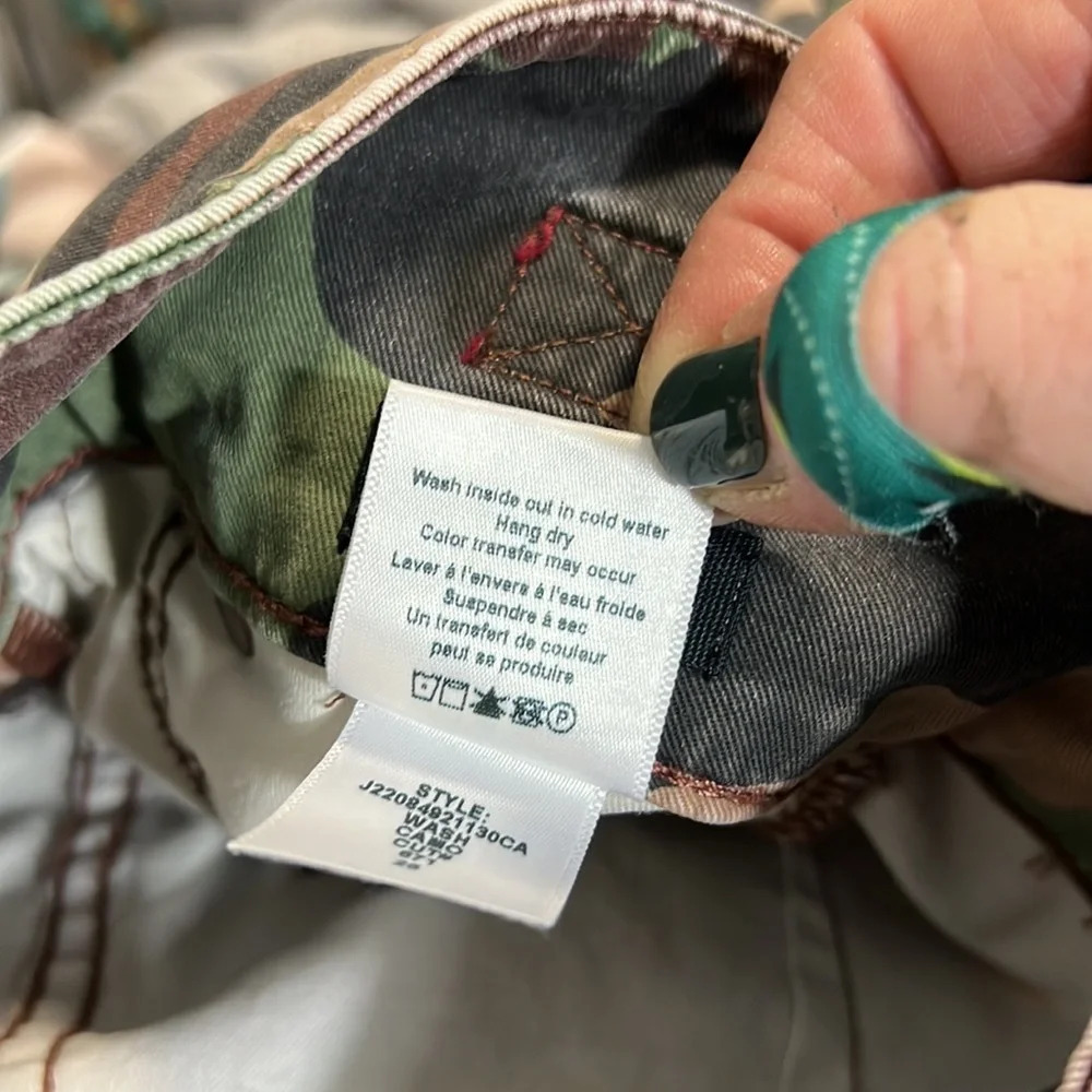 Veronica Beard High Rise Kane Camo Straight Leg Pant Size 25 - Picture 11 of 12